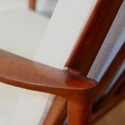 Pair of vintage Scandinavian teak armchairs from the 1960s.