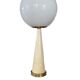 Conic parchment and brass table lamp, France 1960