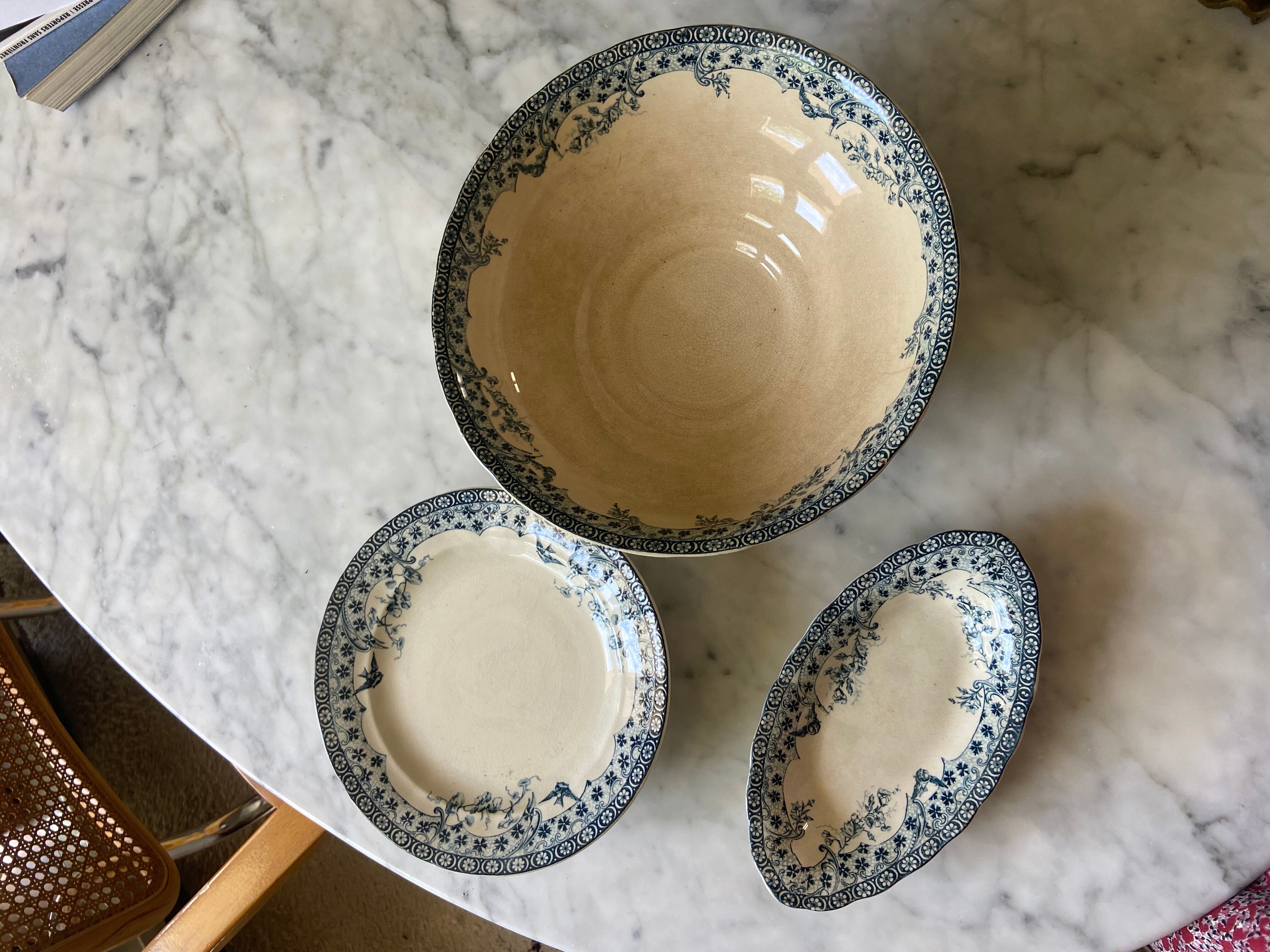 Series of 3 dishes Iron Earth