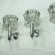 Set of four large Murano glass elements and chromed brass sconces, Italy 60