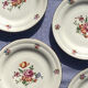 Les six assiettes fleurs