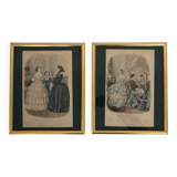Set of 2 19th century fashion prints - Magasin Des Demoiselles
