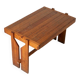 Unique brutalist dining table from former Czechoslovakia, 1970s pine wood 1