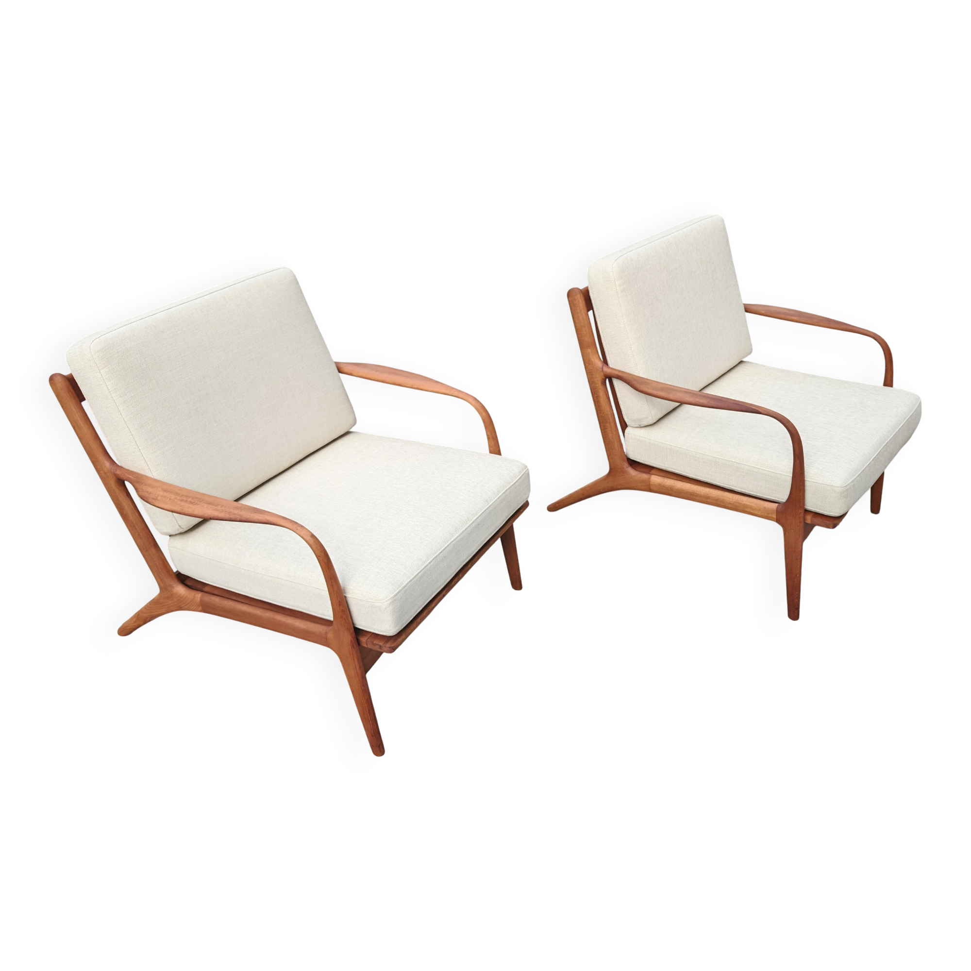 Pair of Mid Century Modern armchairs Adrian Pearsall model 2315-C 1960s