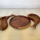Trio de coupelles poissons en bois