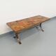Vintage rectangular coffee table by Roche-Bobois in steel and ceramic.