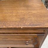 Buffet anglais 2 portes bois massif chêne moyen satin