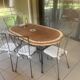 Table ovale en mosaïque et 6 chaises