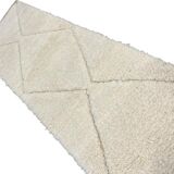 XL beige wool runner / carpet Beni Ouarain