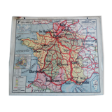 School map France Railways 1960