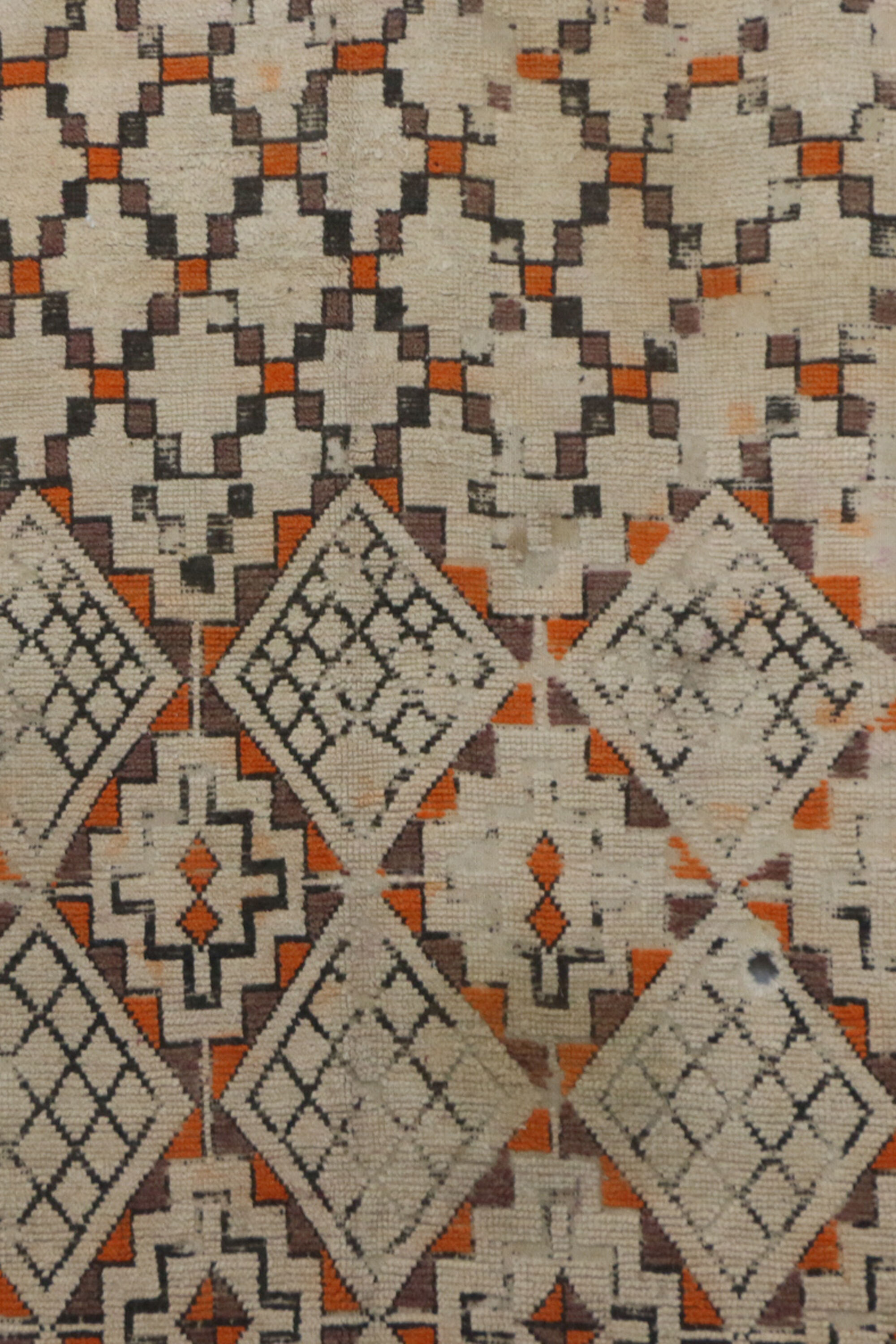 Tapis marocain beni ouarain ancien  185 x 417 cm