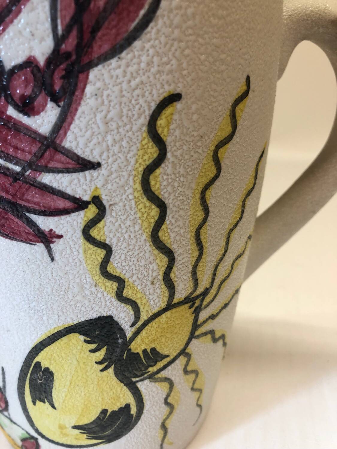 Spanish sangria pitcher with lobster decoration