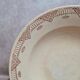 Antique Gien plate in earthenware, brown geometric design – country spirit