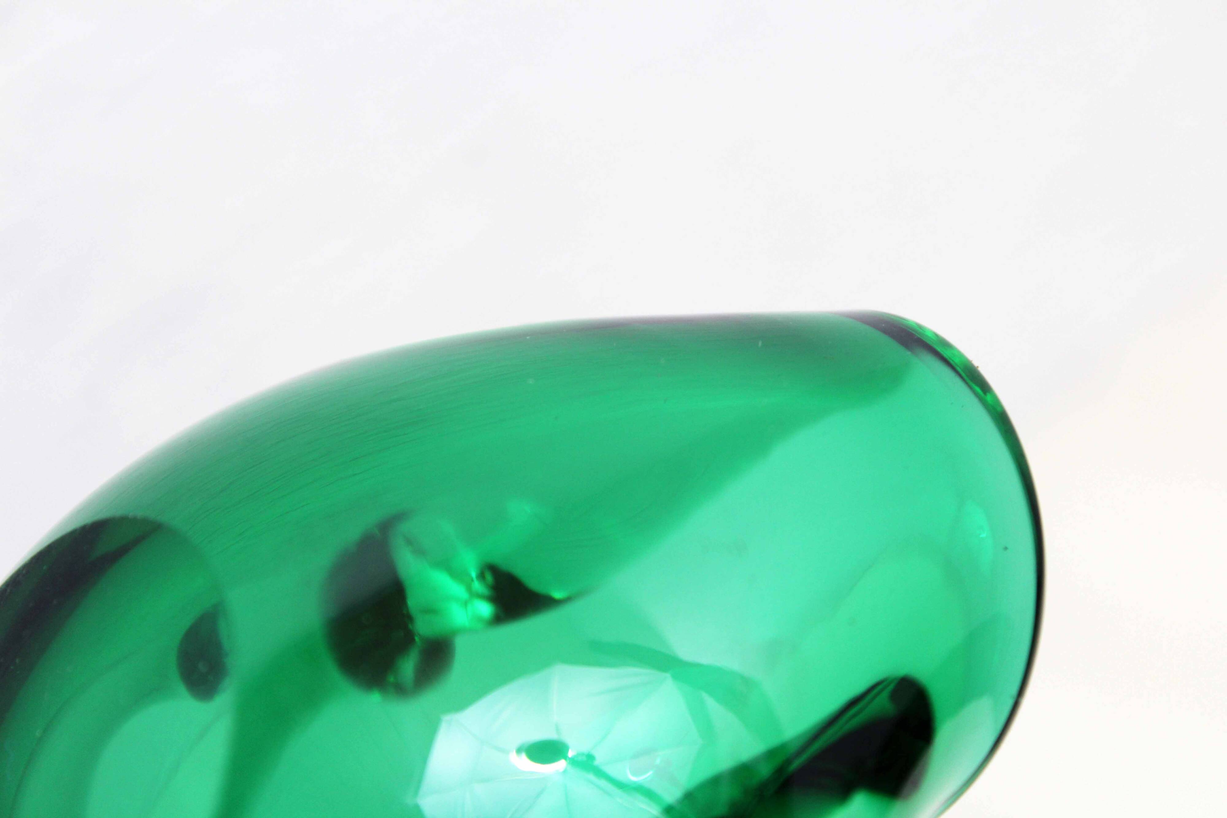 Green Murano glass ashtray