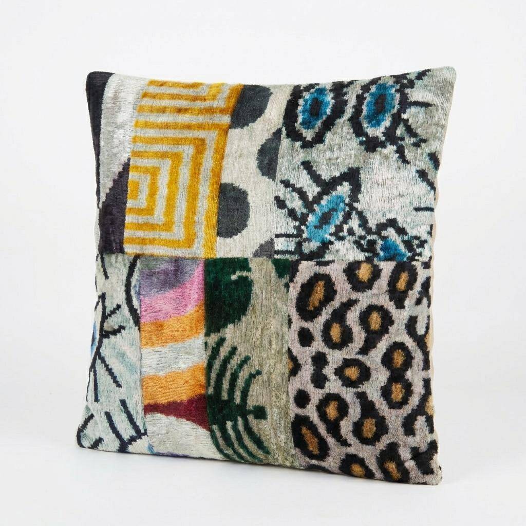 Vintage ikat cushion cover 51x51 cm