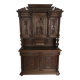 Henri II solid walnut two-body buffet