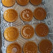 12 antique coffee cups with saucers