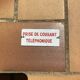 Plate old enamelled sheet metal plug white and red small format