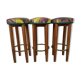 3 art deco bar stools