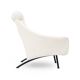 Pair of white boucle armchairs, 1950s, set of 2