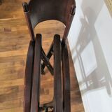 Folding leather screenwriter armchair