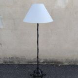 Brutalist wrought iron floor lamp