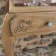 Art Deco dressing table, marble and mirror