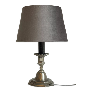 Lampe bougeoir acier