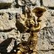 Pair of large candlesticks with cherubs