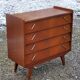 Vintage chest of drawers from the 50s 4 drawers feet compass and mahogany fins