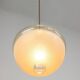 Mid-century Italian Brass and Glass Pendant Lamps, set of 2