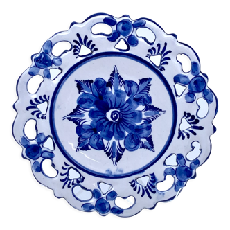 Portuguese ceramic plate floral motif