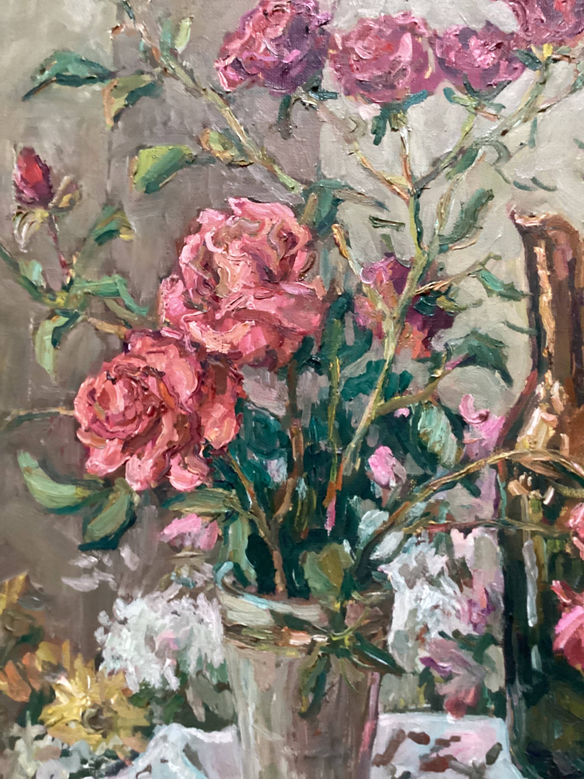 Oil painting on canvas, signed, dimensions: height - 70 cm - width - 60 cm