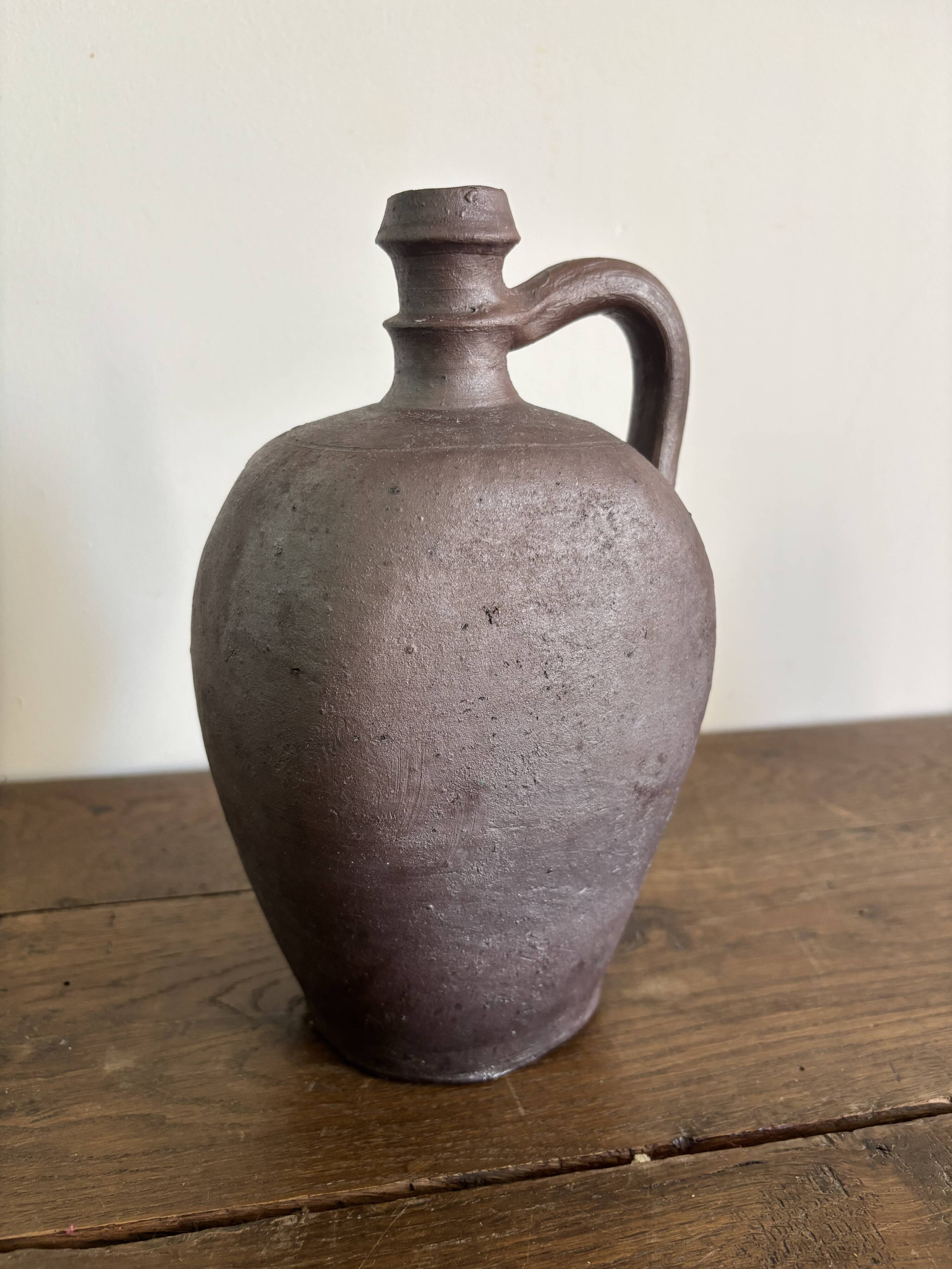 Vintage french stoneware ceramics set – mineral earth