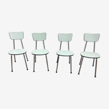 4 chaises formica verte