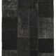 Handmade anatolian overdyed 170 cm x 245 cm black patchwork carpet