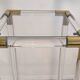 Very beautiful column pedestal by Charles Hollis Jones in Lucite & brass.