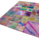 Handmade anatolian overdyed 169 cm x 243 cm multicolor patchwork carpet