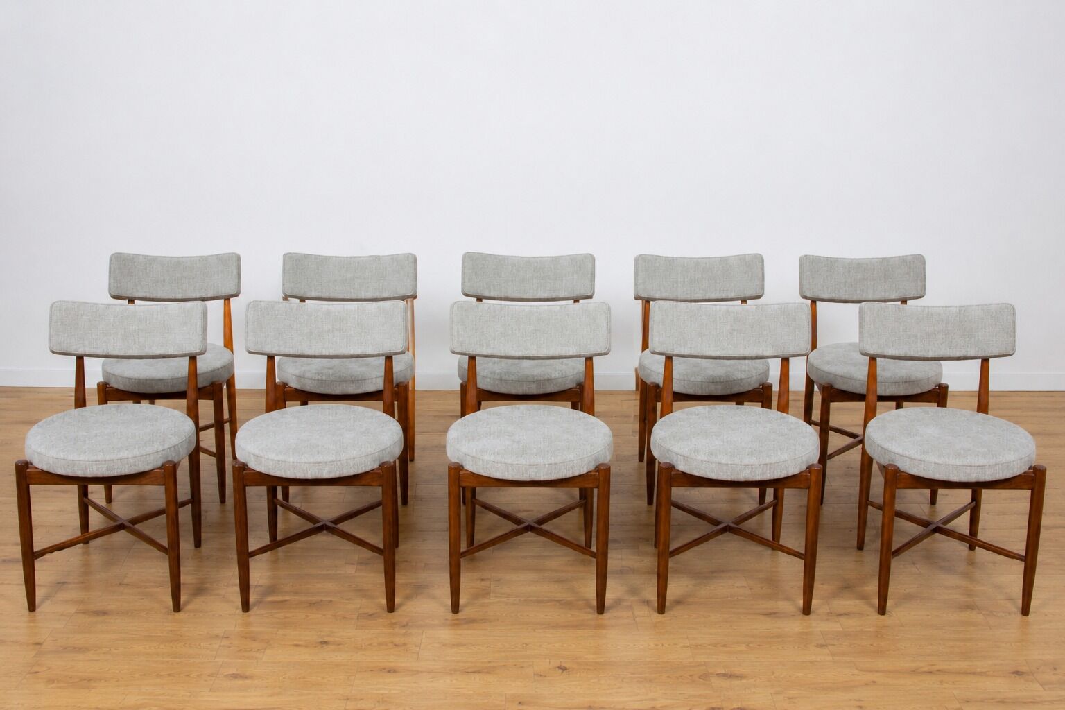 Mid-Century Teak Dining Chairs by Ib Kofod Larsen for G-Plan, 1960s, Set of 10.