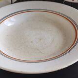 6 old plates mismatched geometric patterns Moulin des Loups, St Amand