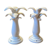 Pair of Jean Roger ceramic palm lamps