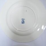 Series of 10 old Terre de Fer plates by L.G. for the earthenware factory of Clairefontaine