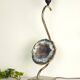 Pied de lampe chrome et améthyste du Brésil