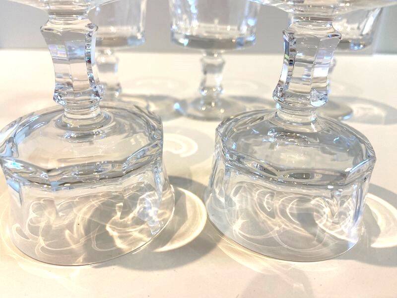 Small 5 piece cut crystal glass villeroy & boch liqueur service