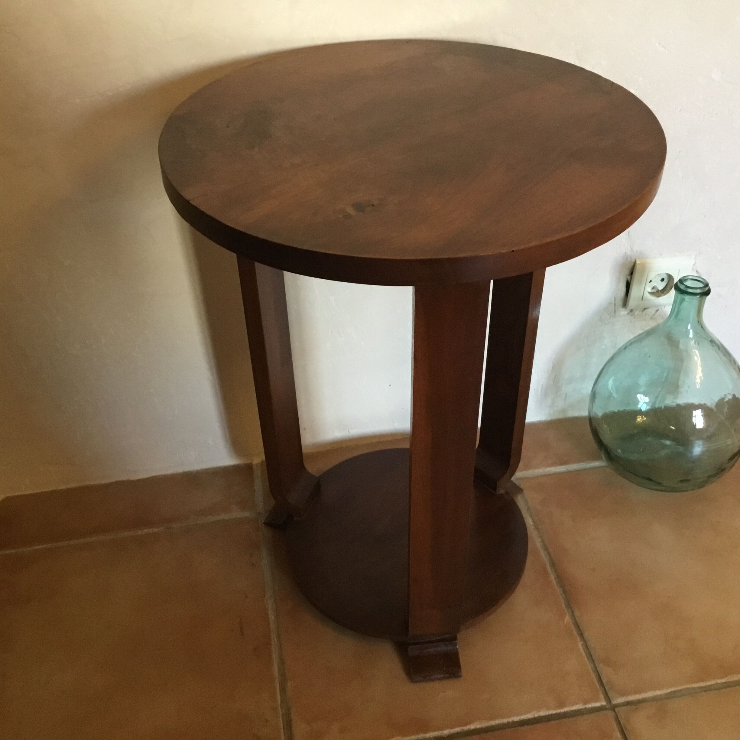 Wooden art deco style side table