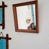 Old mirror entourage rustic wood