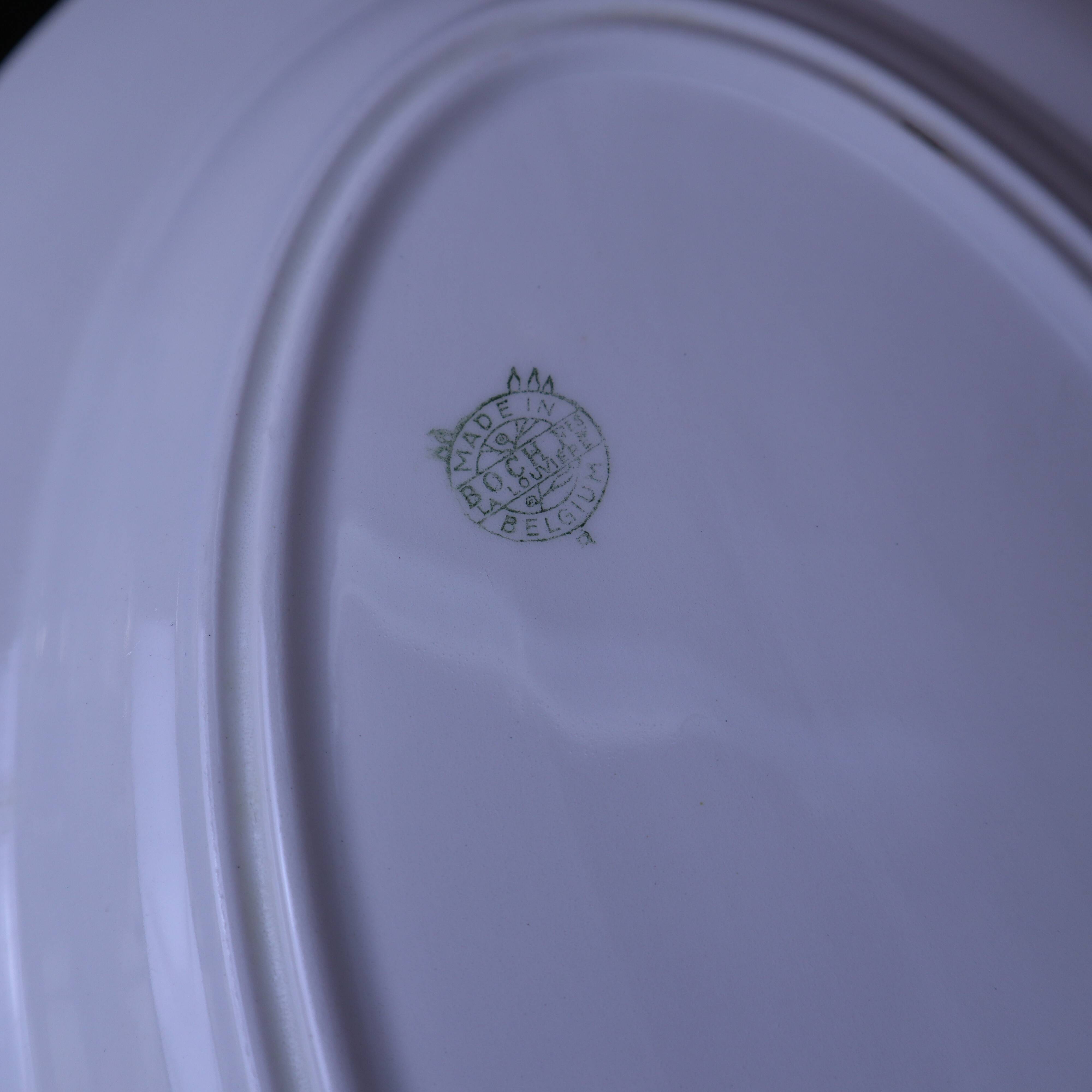 Oval plate Boch La Louvière