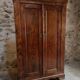 Antique French pine bonnetière – rustic country wardrobe – circa 1900–1920