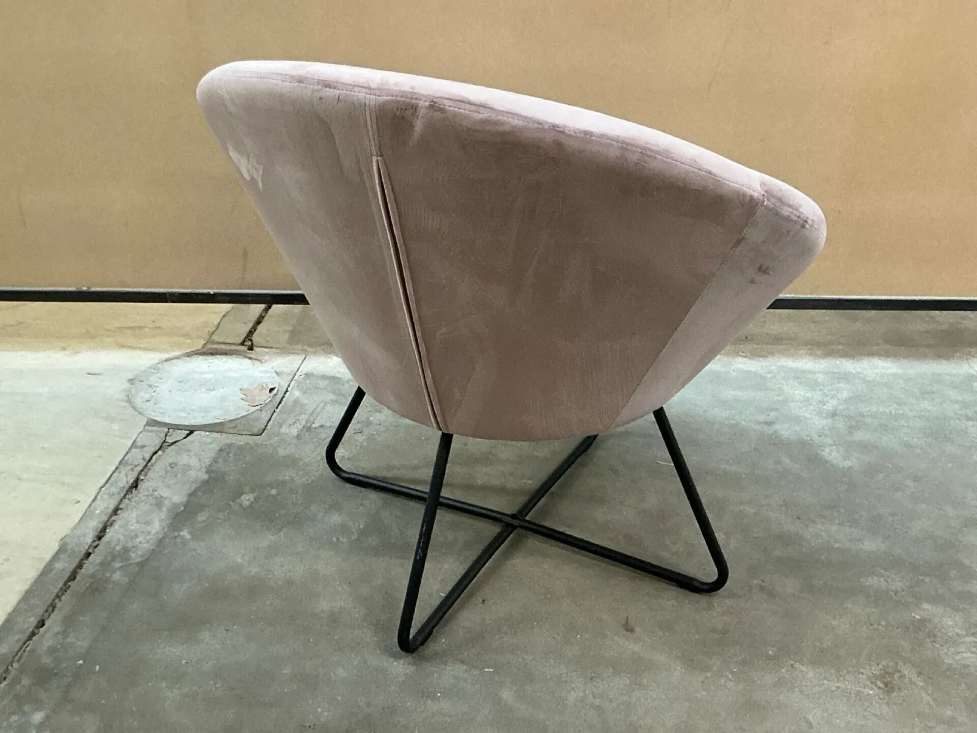 Velvet armchair