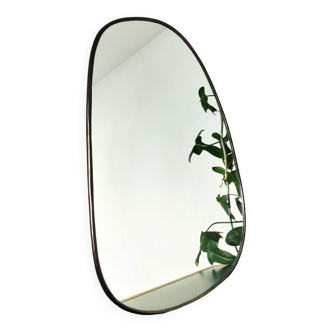 Miroir laiton charbon 45 cm